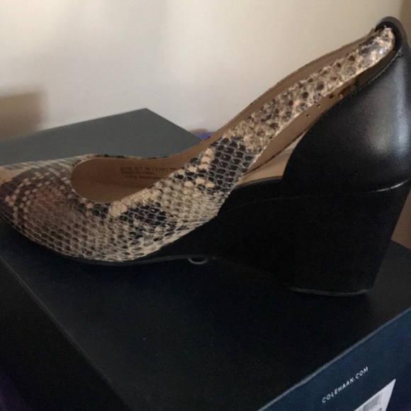 NWT Cole Haan Lea Snake Print Leather Ankle Strap - Picture 3 of 8